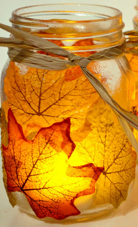 Autumn Leaves Tealight Holder