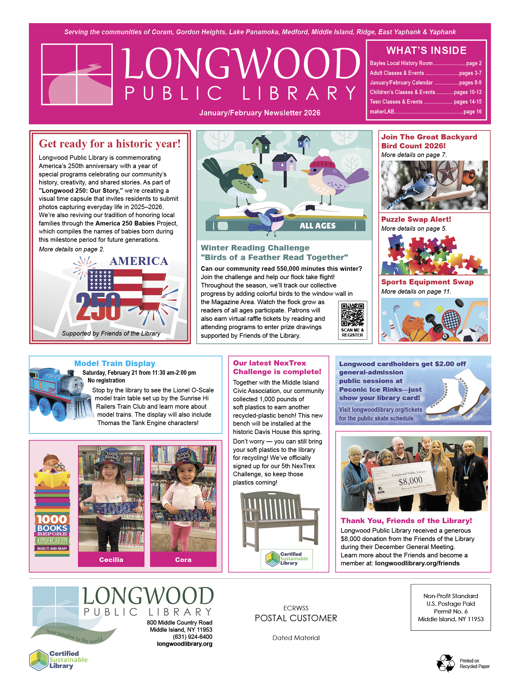 Cover of January/Februrary 2026 newsletter