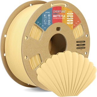 Matte Pastel Yellow Filament with a printed shell example