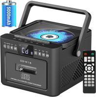 Portable CD player with cassette recorder