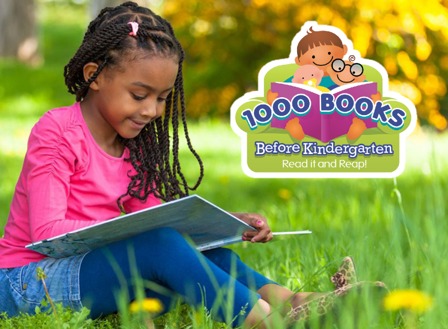 1000 Books Before Kindergarten Girl Reading