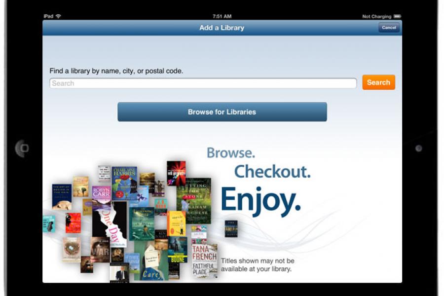 Overdrive app on iPad